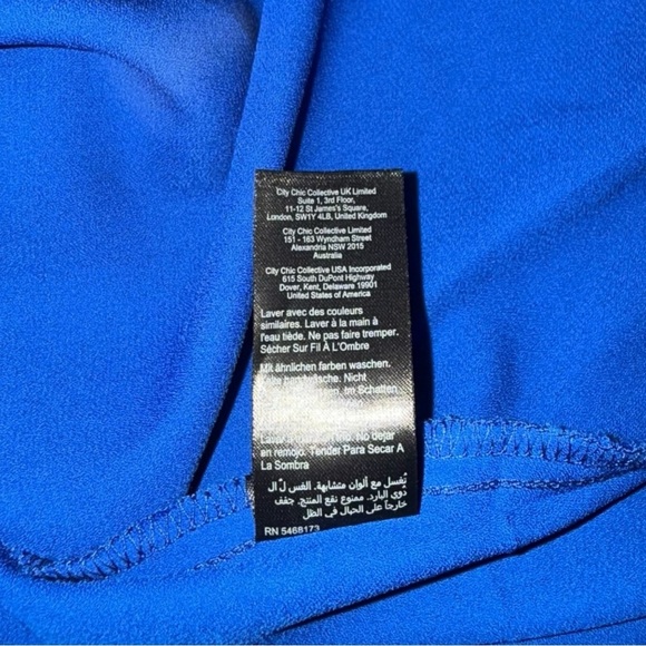 CITY CHIC Sexy Fling Elbow Sleeve Top - Plus 16 (S) Blue - Picture 8 of 13